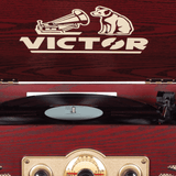 Victor Belmont 8-in-1 Wood Music Center Cherry - Refurbished