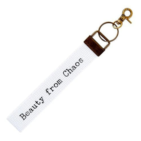 Canvas Wristlet Strap Lanyard Key Chain- Beauty from Chaos