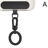 360° Rotating Zinc Alloy Phone Ring Holder Hook | Universal Anti-Entanglement Lanyard Attachment