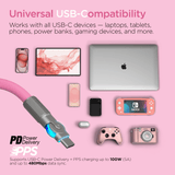 HyperGear Chunky180° 100W USB-C to USB-C Rugged Fast Charge Cable 6ft