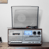 Victor Cosmopolitan 8-in-1 Turntable Music Center Espresso - Refurbished
