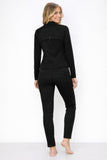 Athletic Workout Lounge Zip Up Jacket And Pant Set