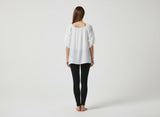 Unique Spectrum Solid Short Sleeve Blouse