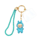 Bling Studded Monster Bunny Figure Phone Strap Keychain Bag Charm