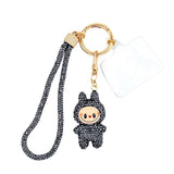 Bling Studded Monster Bunny Figure Phone Strap Keychain Bag Charm
