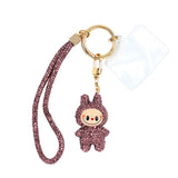 Bling Studded Monster Bunny Figure Phone Strap Keychain Bag Charm