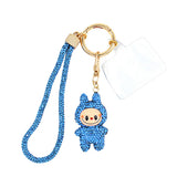 Bling Studded Monster Bunny Figure Phone Strap Keychain Bag Charm