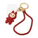 Bling Studded Monster Bunny Figure Phone Strap Keychain Bag Charm