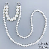 Phone Lanyard Long Crossbody Necklace Chain Pearl Straps Keychain