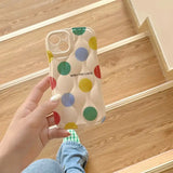 Colorful Polka Dot Chain Lanyard Phone Case