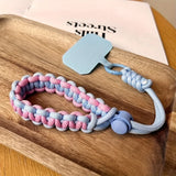 Cell Phone Lanyard Adjustable Braided Wrist Strap Anti-loss Decoration Twist Rope Pendant Hanging Band Cute Strong for Phone