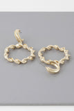 Twisted Hoop Drop Earrings