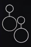 Two Circle Rhinestone Earrings