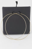 Wide Metal Hoop Earrings