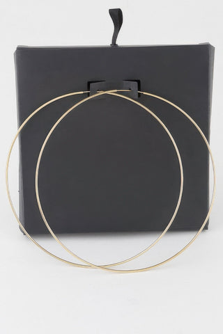 Wide Metal Hoop Earrings