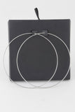 Wide Metal Hoop Earrings