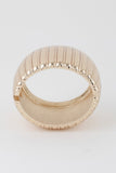 Wide Ribbed Cuff Bracelet