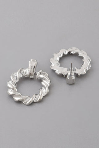 Twisted Rope Disk Earrings