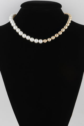 Two Toned Beaded Necklace