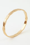 Polished Diamond Cut Cuff Bracelet