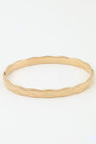 Polished Diamond Cut Cuff Bracelet