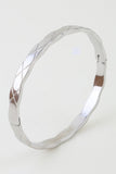 Polished Diamond Cut Cuff Bracelet