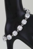 Cubic Zirconia Toggle Chain Bracelet