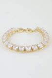 Cubic Zirconia Rhinestone Cuff Bracelet