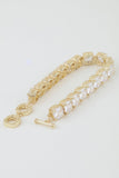 Cubic Zirconia Rhinestone Cuff Bracelet