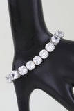 Cubic Zirconia Rhinestone Cuff Bracelet