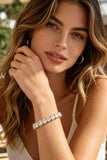 Cubic Zirconia Rhinestone Cuff Bracelet