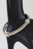 Bejeweled Multi Twisted Open Cuff Bracelet