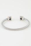 Open Cubic Twisted Cuff Bracelet