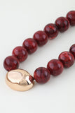 Polished Marble Beaded Pendant Necklace