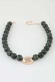 Polished Marble Beaded Pendant Necklace