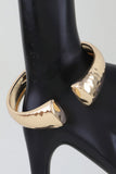Hammered Open Clasp Cuff Bracelet