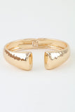 Hammered Open Clasp Cuff Bracelet