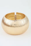 Polished Engraved Dome Cuff Bracelet