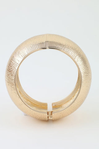 Polished Engraved Dome Cuff Bracelet