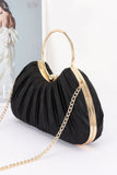 Pleated Polyester Party Clutch