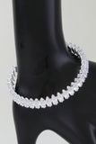 Cubic Zirconia Crystal Cuff Bracelet