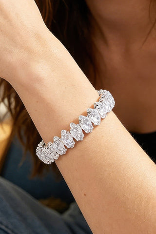 Cubic Zirconia Crystal Cuff Bracelet
