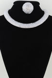 Disco Chain Choker Necklace Set
