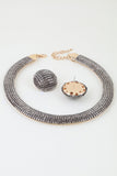 Disco Chain Choker Necklace Set