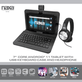 Naxa 7" Core Android 11 Tablet Kit Black - Refurbished