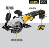 DEWALT DCS571B ATOMIC 20V MAX* Circular Saw, 4-1/2-Inch (Tool Only)