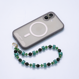 Handmade Green, Red, Pink, Grey, Blue, Peach Rondelle Gemstone Phone Strap Wristlet | WB-00342 ~ WB-00349