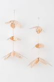 Triple Delicate Flower Drop Earrings