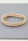 Triple Pillar Stone Beaded Bracelet
