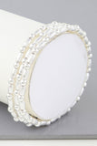 Triple Pillar Stone Beaded Bracelet